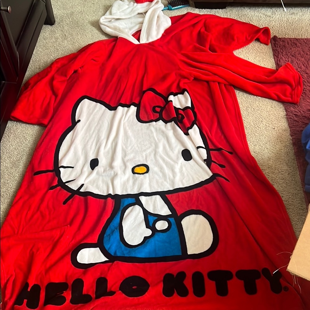 Hello Kitty hooded snuggie blanket